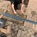 Driveway drain channel installation at an apartment block 2