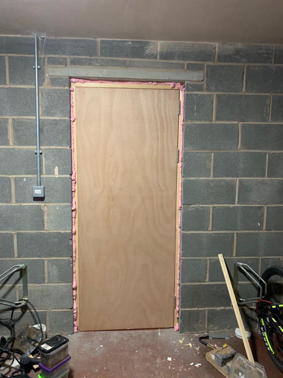 New fire door & frame installed and painted
