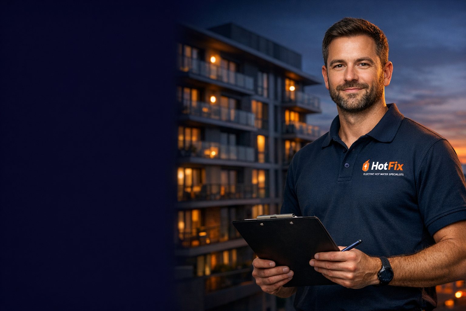 HotFix hot water repairs for landlords in a Manchester apartment